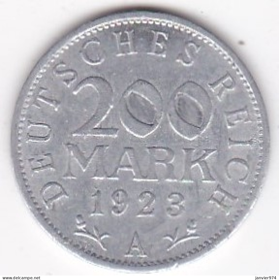 République De Weimar 200 Mark 1923 A Berlin , En Aluminium - 200 & 500 Mark