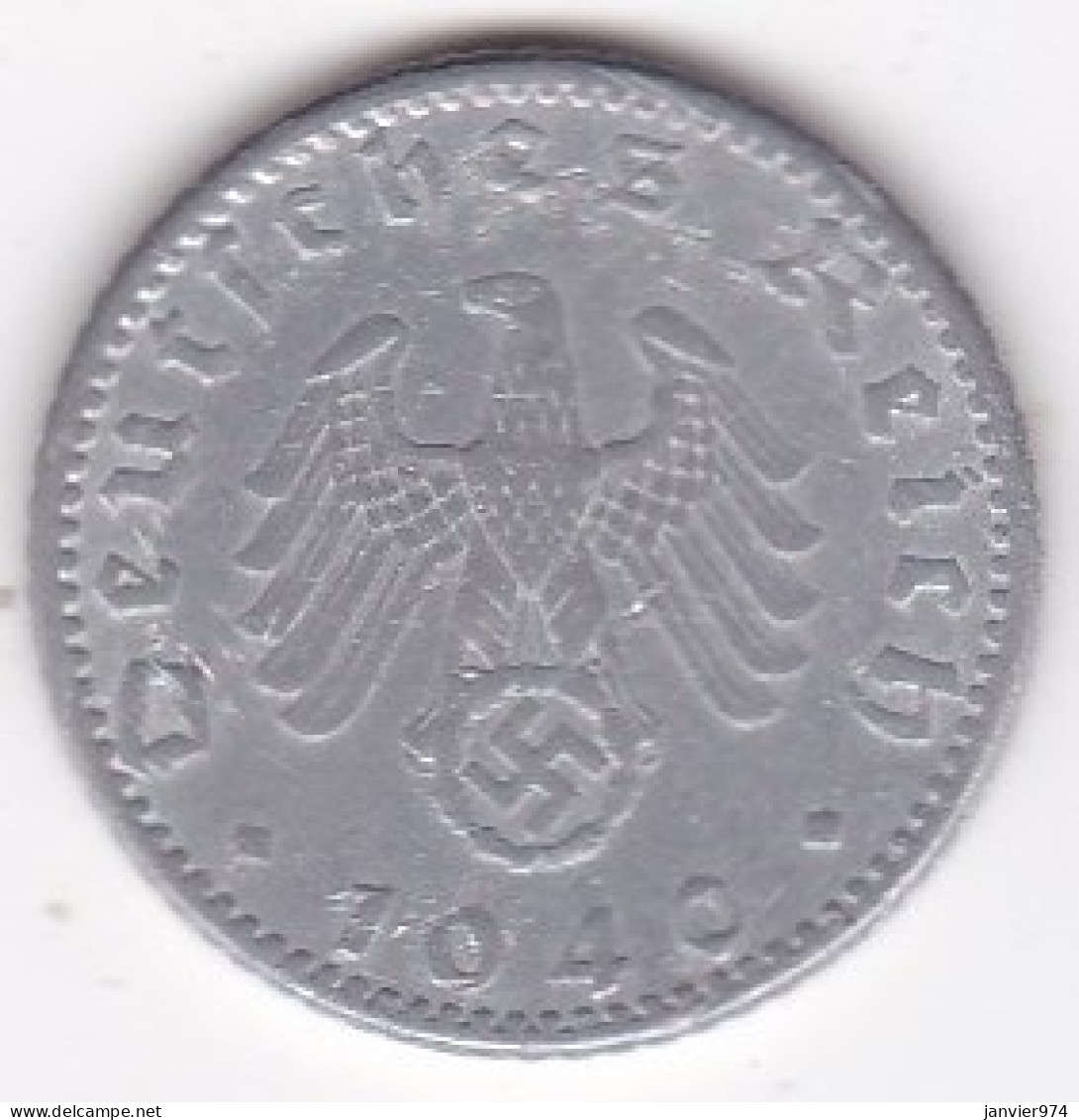 50 Reichspfennig 1940 A BERLIN. Aluminium - 50 Reichspfennig