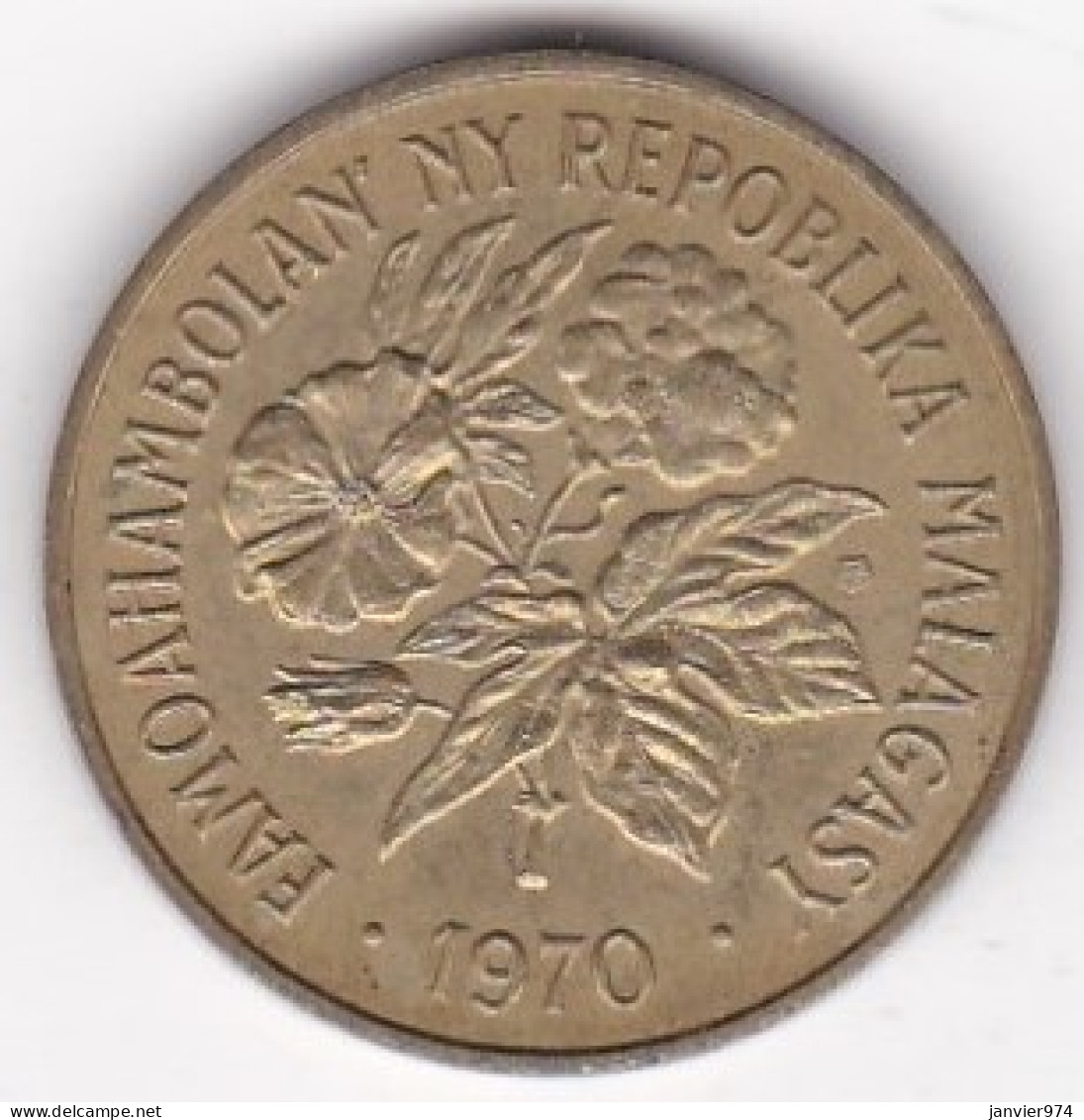Madagascar 20 Francs 1970 , En Bronze Aluminium , KM# 12 - Madagascar