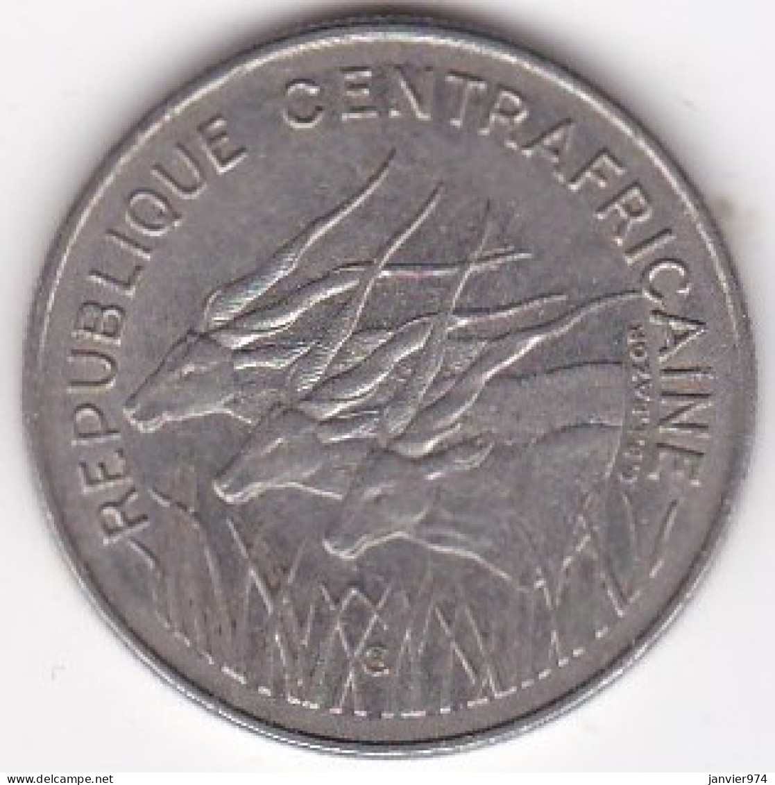 République Centrafricaine, 100 Francs 1972, En Nickel, KM# 6 - Centraal-Afrikaanse Republiek