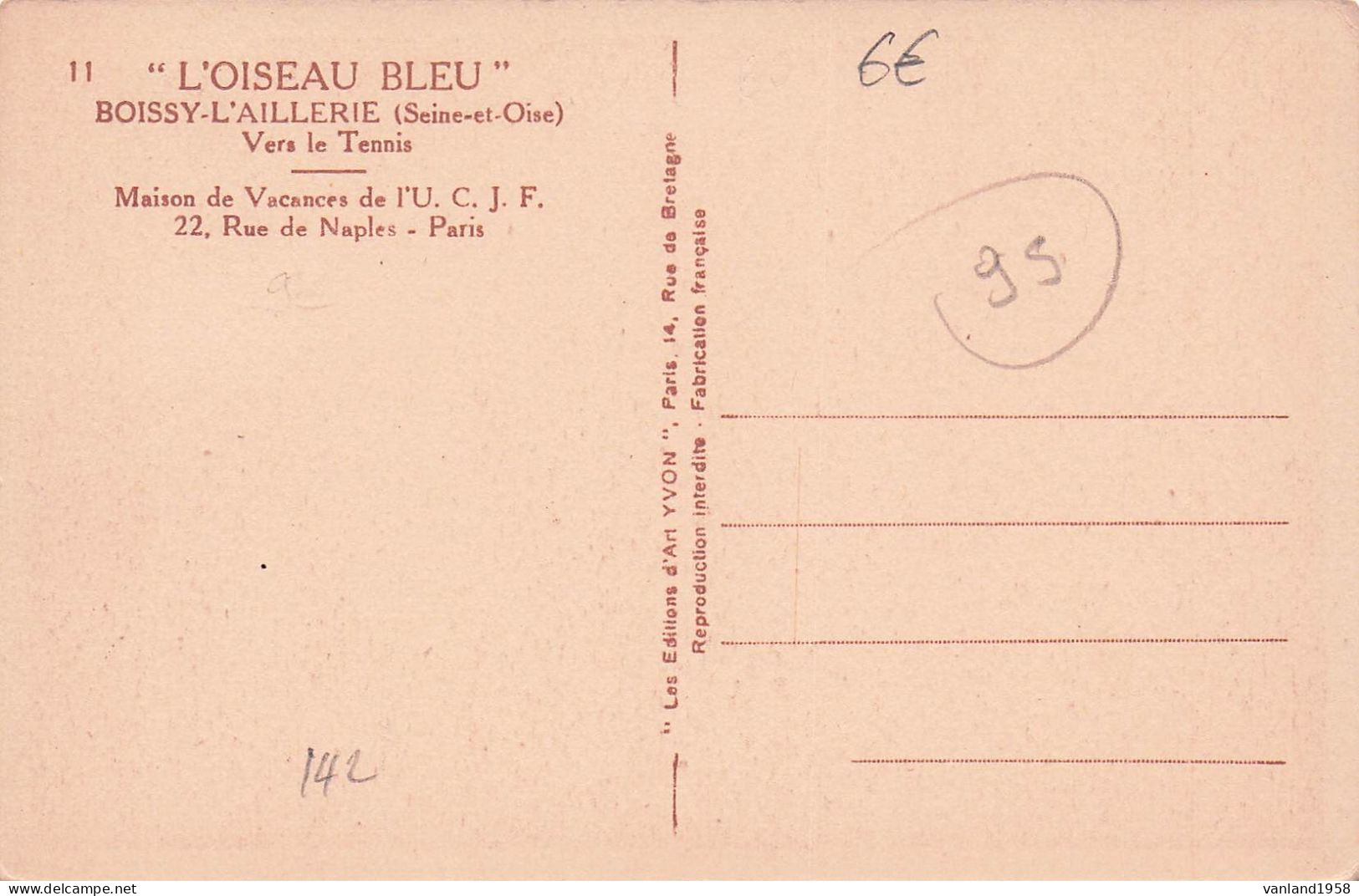 BOISSY L'AILLERIE-l'Oiseau Bleu-vers Le Tennis - Boissy-l'Aillerie