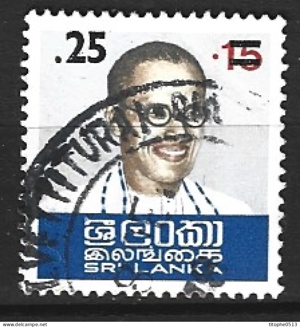 SRI LANKA. N°506 Oblitéré De 1978. Premier Ministre. - Sri Lanka (Ceylan) (1948-...)