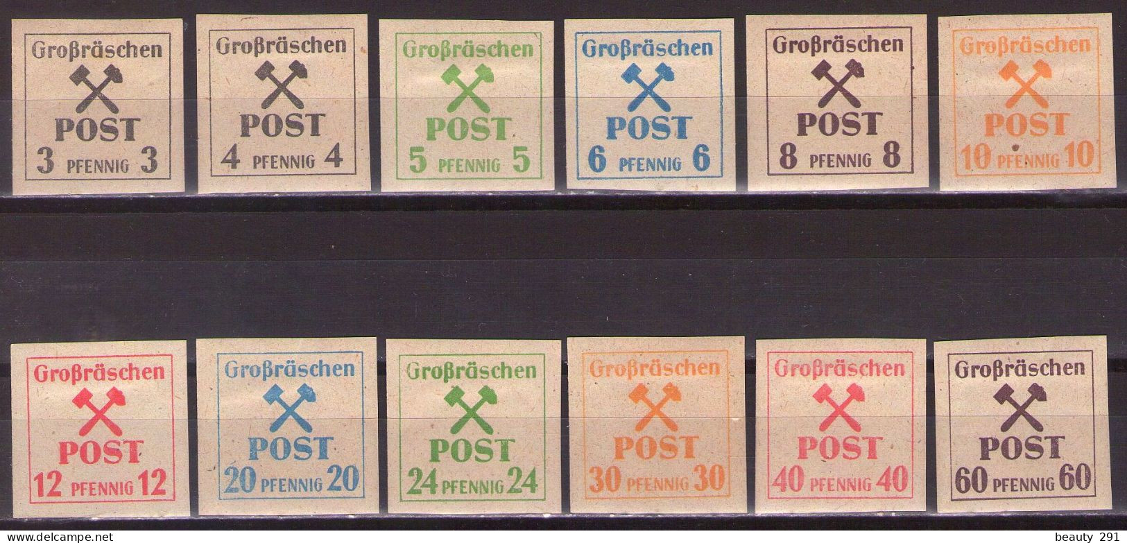 Lokalpost, Grossräschen Mi 31-42 MH*VF - Nuovi