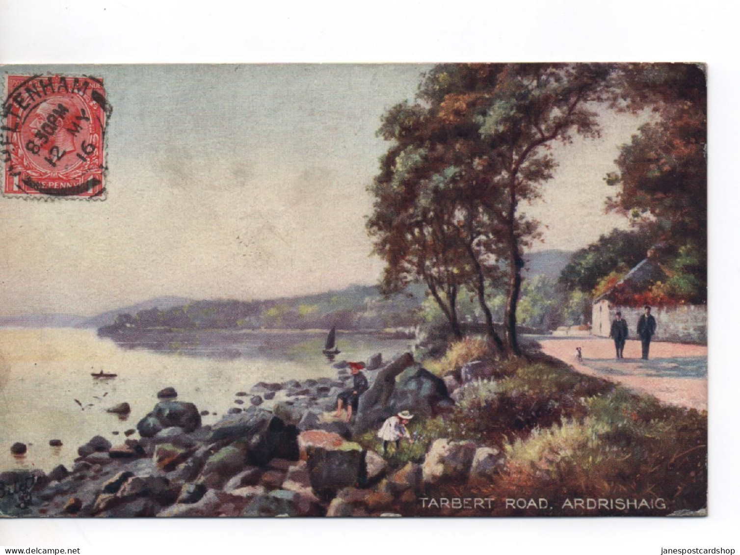 TUCKS OILETTE POSTCARD - TARBERT ROAD - ARDRISHAIG - ARGYLL - 1916 - POSTED FROM FRANCE - Argyllshire