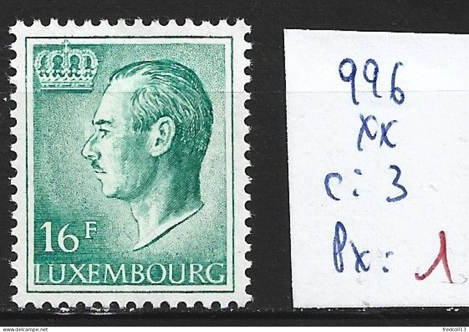 LUXEMBOURG 996 ** Côte 3 € - 1965-91 Giovanni