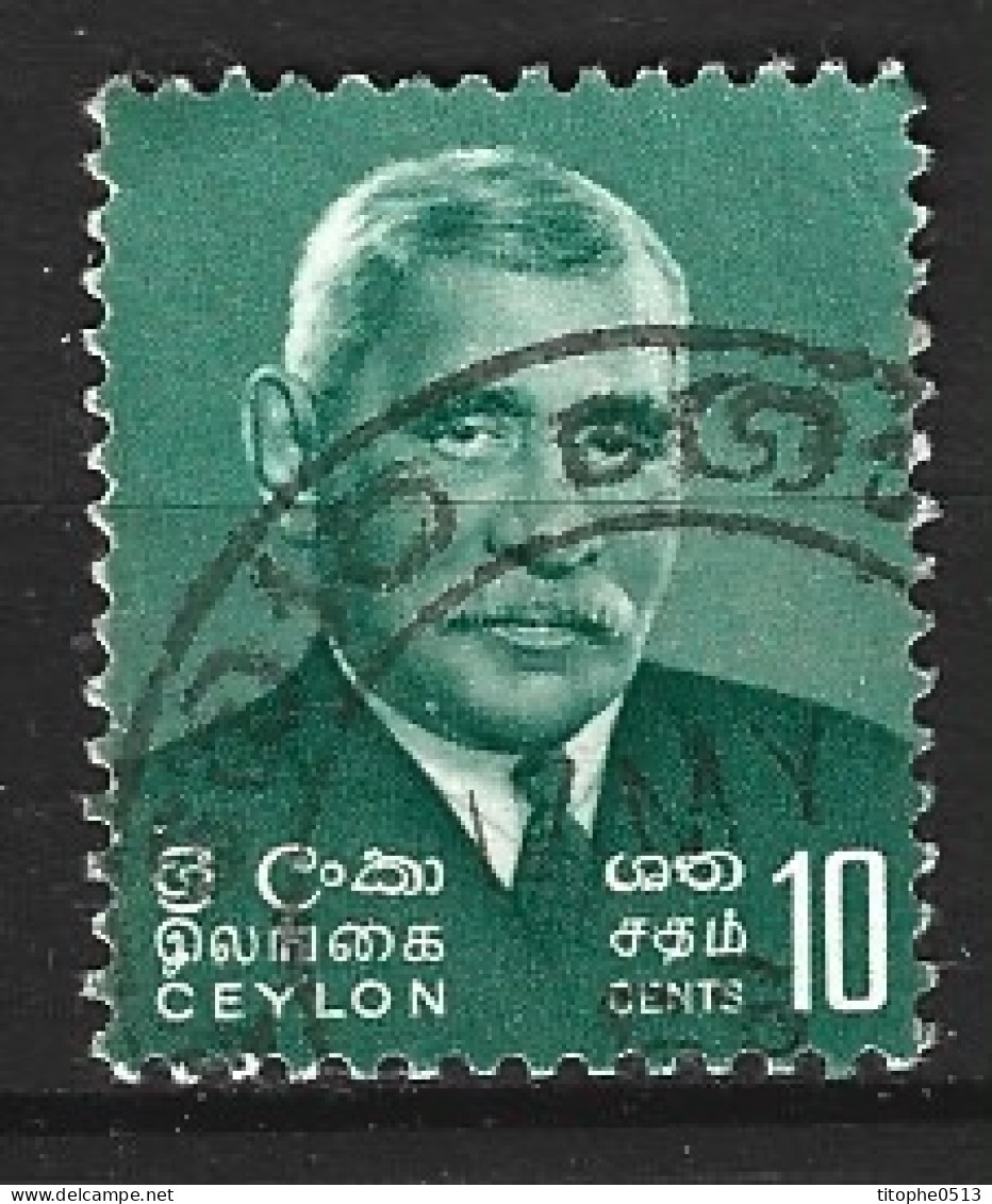 CEYLAN. Timbre Oblitéré. Ancien Premier Ministre. - Sri Lanka (Ceylan) (1948-...)