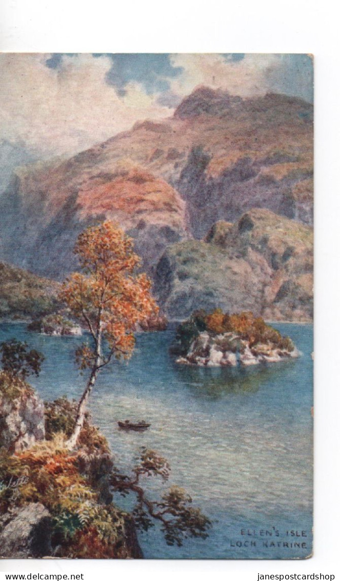 TUCKS OILETTE POSTCARD - ELLEN'S ISLE - LOCH KATRINE - ARGYLLSHIRE - POSTED 1915 - Argyllshire