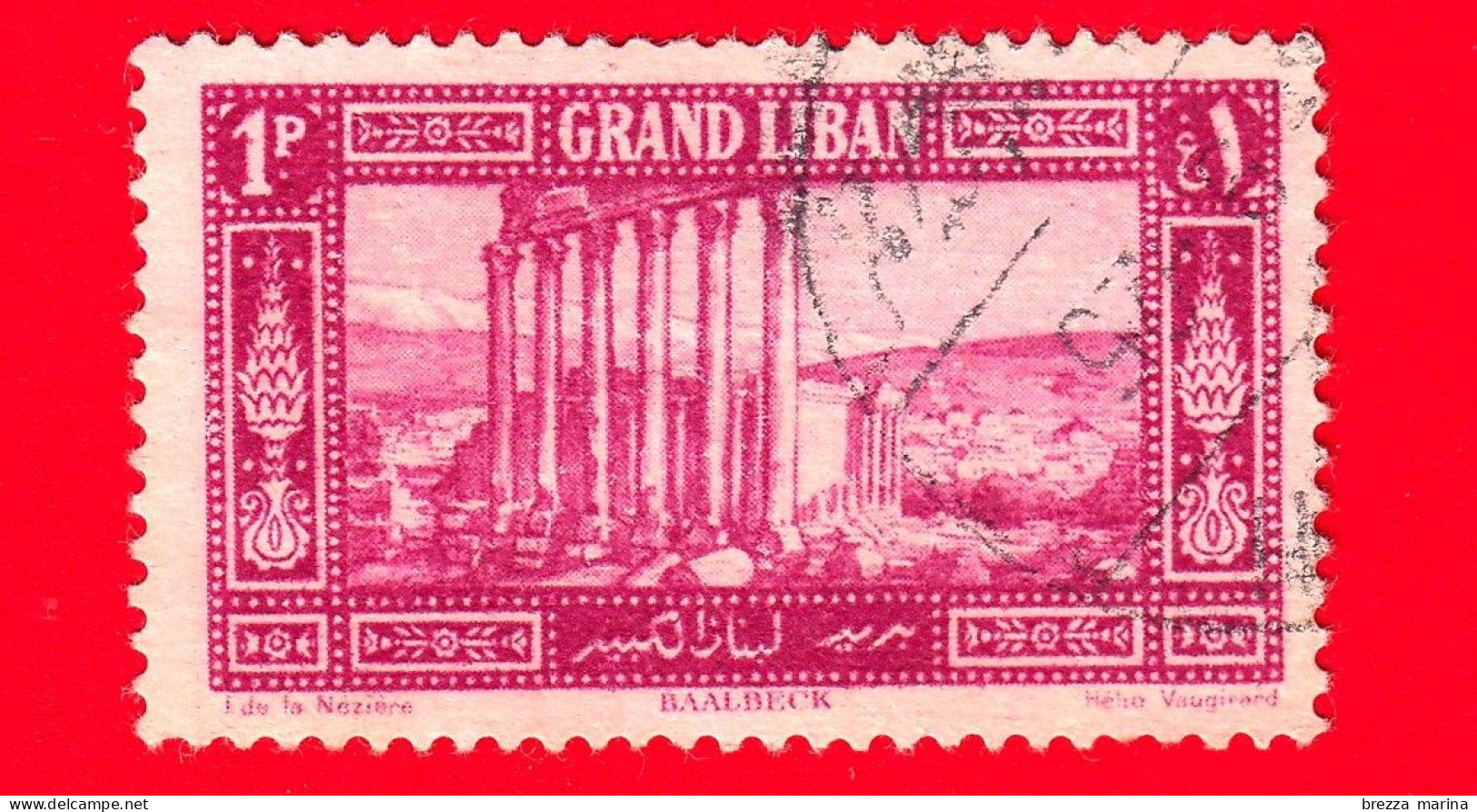 LIBANO - Usato - 1925 - Baalbeck - Tempio Di Giove - 1 - Lebanon