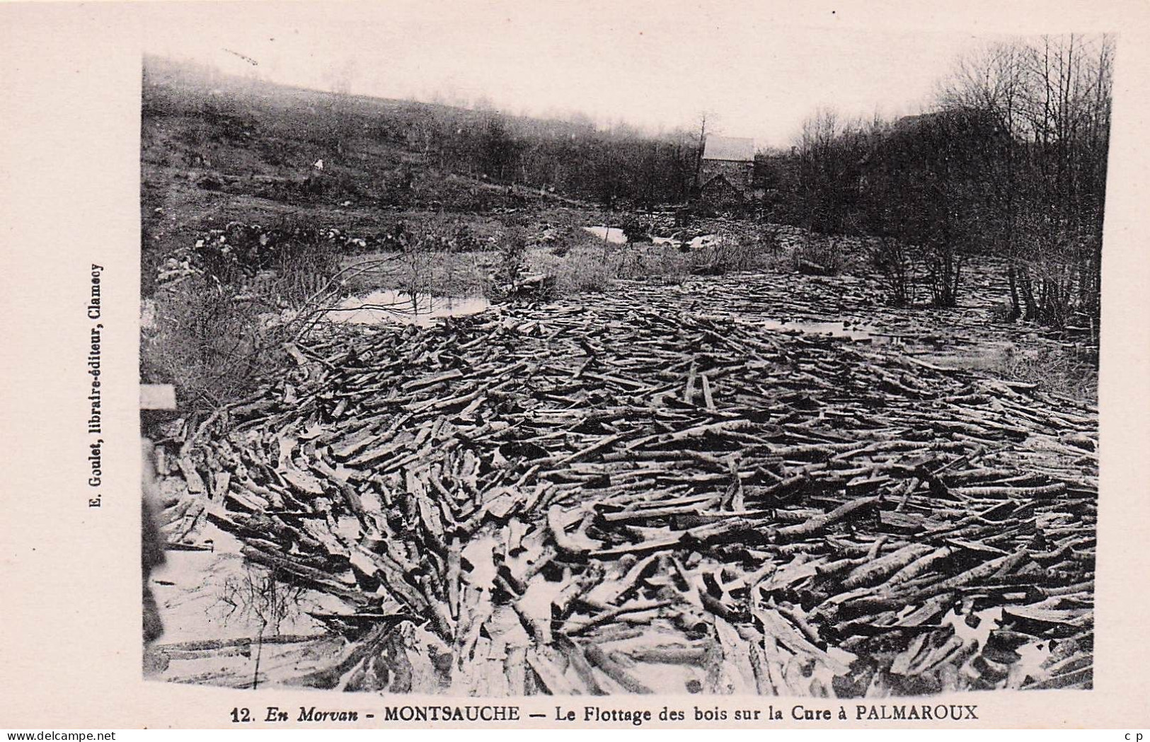 Montsauche - Le Flottage Des Bois  Sur La Cure  A Palmaroux   - Flottage Du Bois  -  12 -  CPA °Jp - Montsauche Les Settons