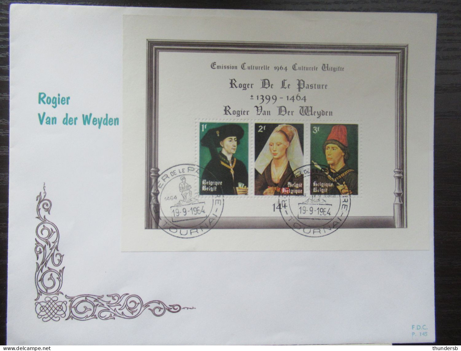 FDC BL36 En 1300/02 'Van Der Weyden' - 1961-1970