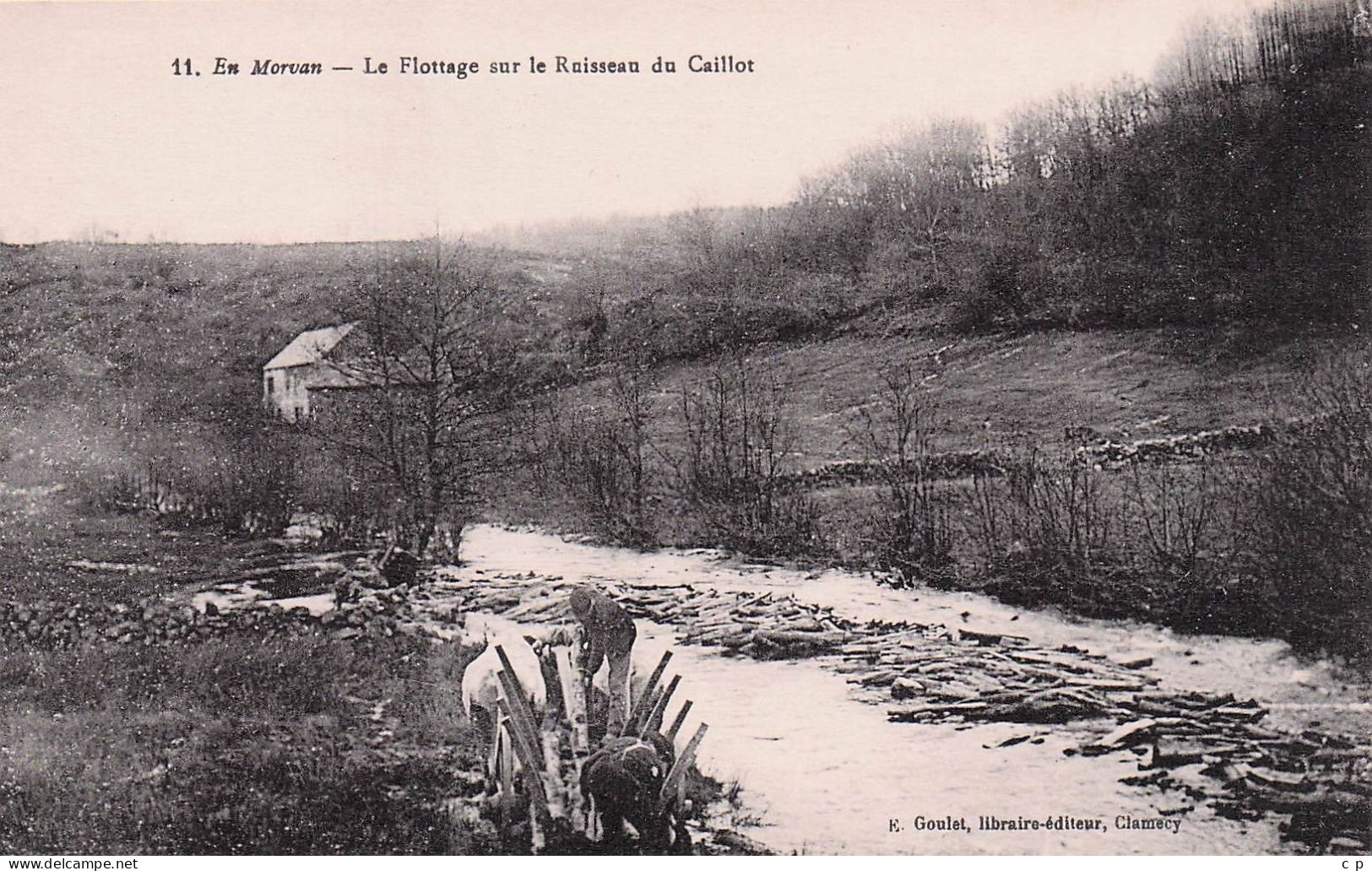 En Morvan - Flottage Sur Le Ruyisseau Du Caillot   - Flottage Du Bois  -  11 -  CPA °Jp - Montsauche Les Settons