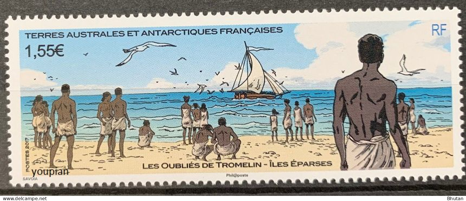 French Antarctic Territories 2017, Forgotten Slaves Of Tromelin Island, MNH Single Stamp - Nuevos