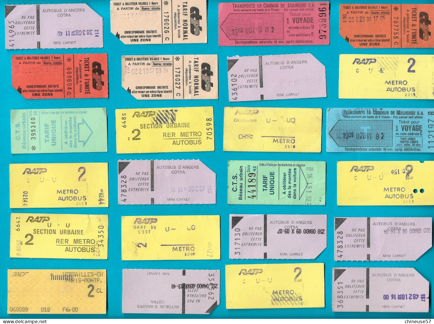 Lot De 33 Tickets De Transport- Métro -SNCF-Autobus-RATP-Inter Régional (recto Verso) - Altri & Non Classificati