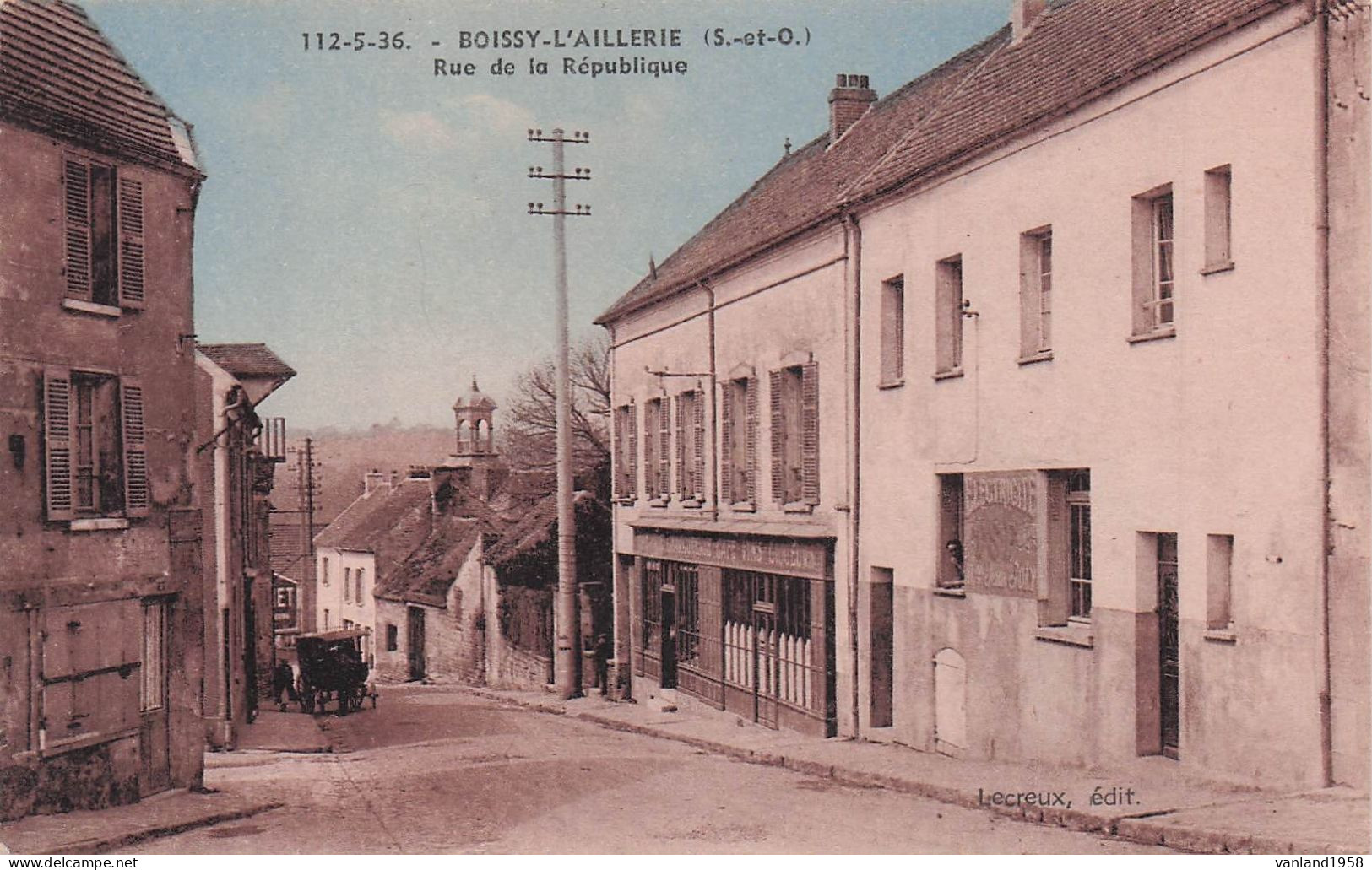 BOISSY L'AILLERIE-rue De La République (colorisée) - Boissy-l'Aillerie