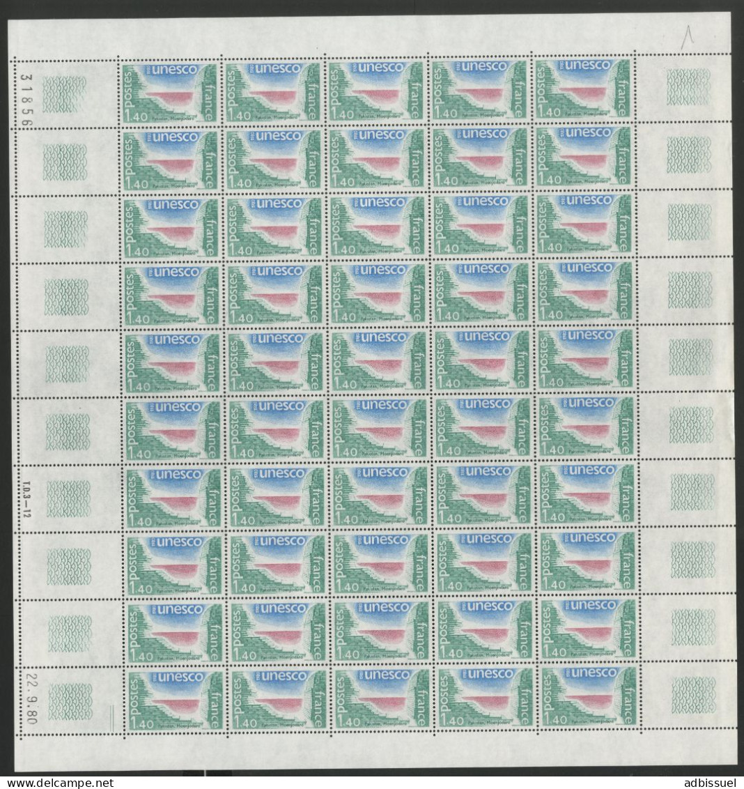 SERVICE N° 60 à 62 Cote 135 € Série De 3 Valeurs En Feuilles De 50 Ex. Neufs ** MNH Voir Suite - Full Sheets