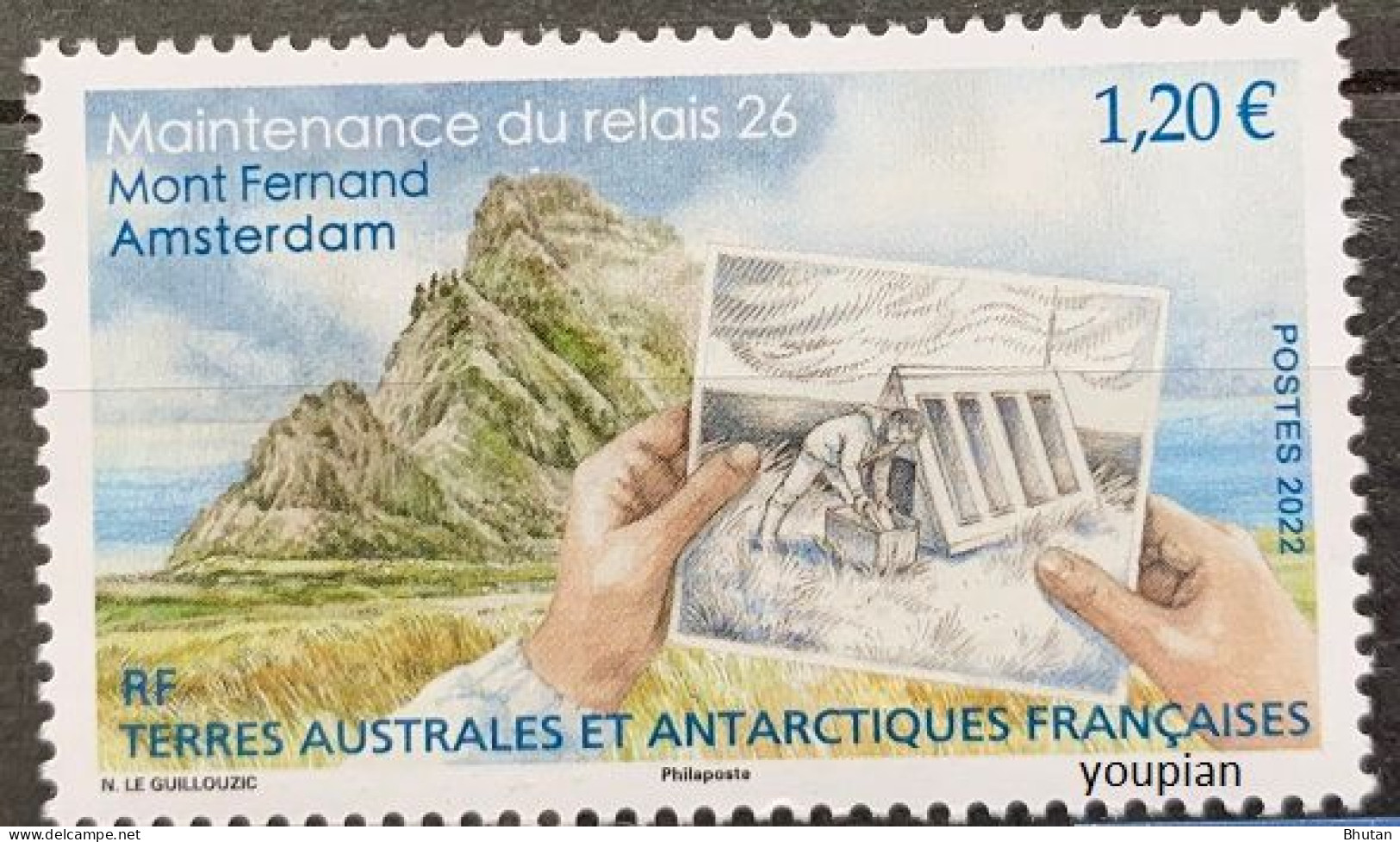 French Antarctic Territories 2022, Maintenance At Amsterdam Island, MNH Single Stamp - Unused Stamps