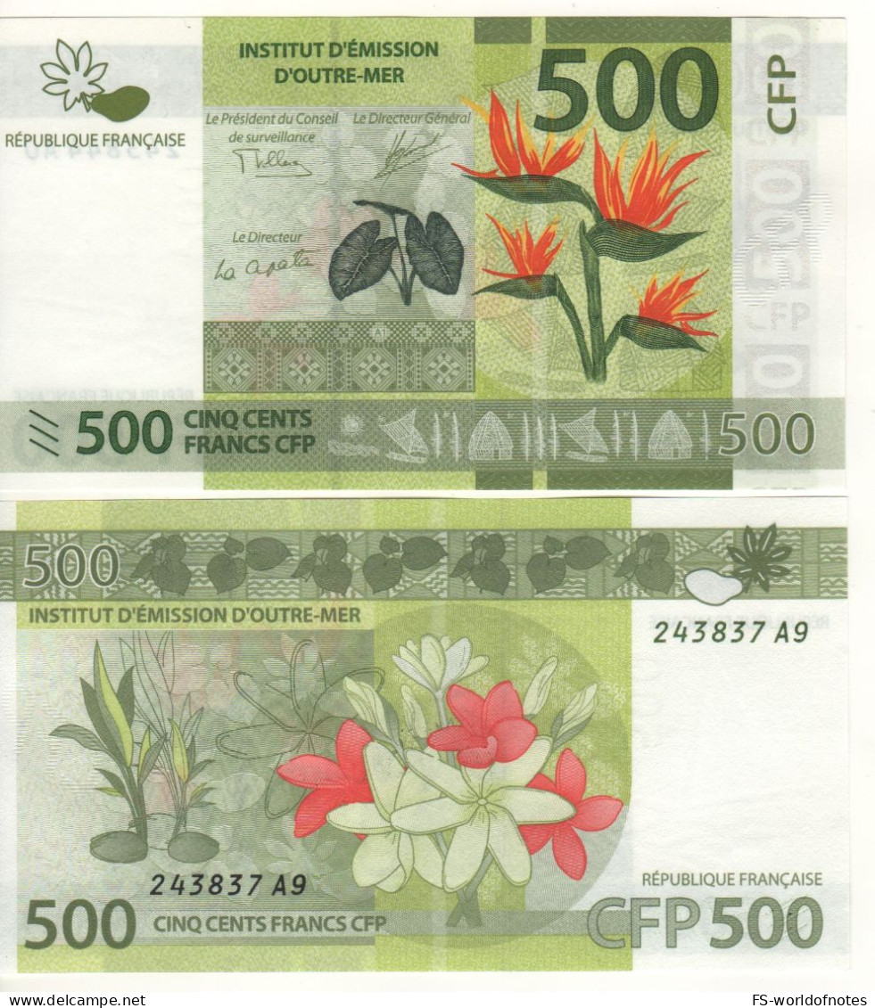 FRENCH PACIFIC TERRITORIES 500 Francs  P5b  (ND 2019)  " Local Flowers Front & Back " - Andere - Oceanië