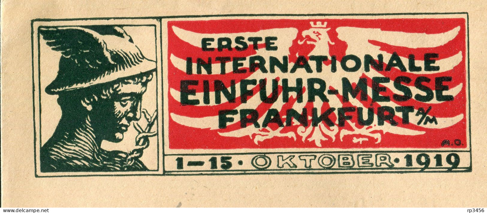 "DEUTSCHES REICH" 1919, Privatganzsachenumschlag Mi. PU 42 C 10 "Einfuhr-Messe Frankfurt" Stempel "Messepostamt" (80028) - Omslagen