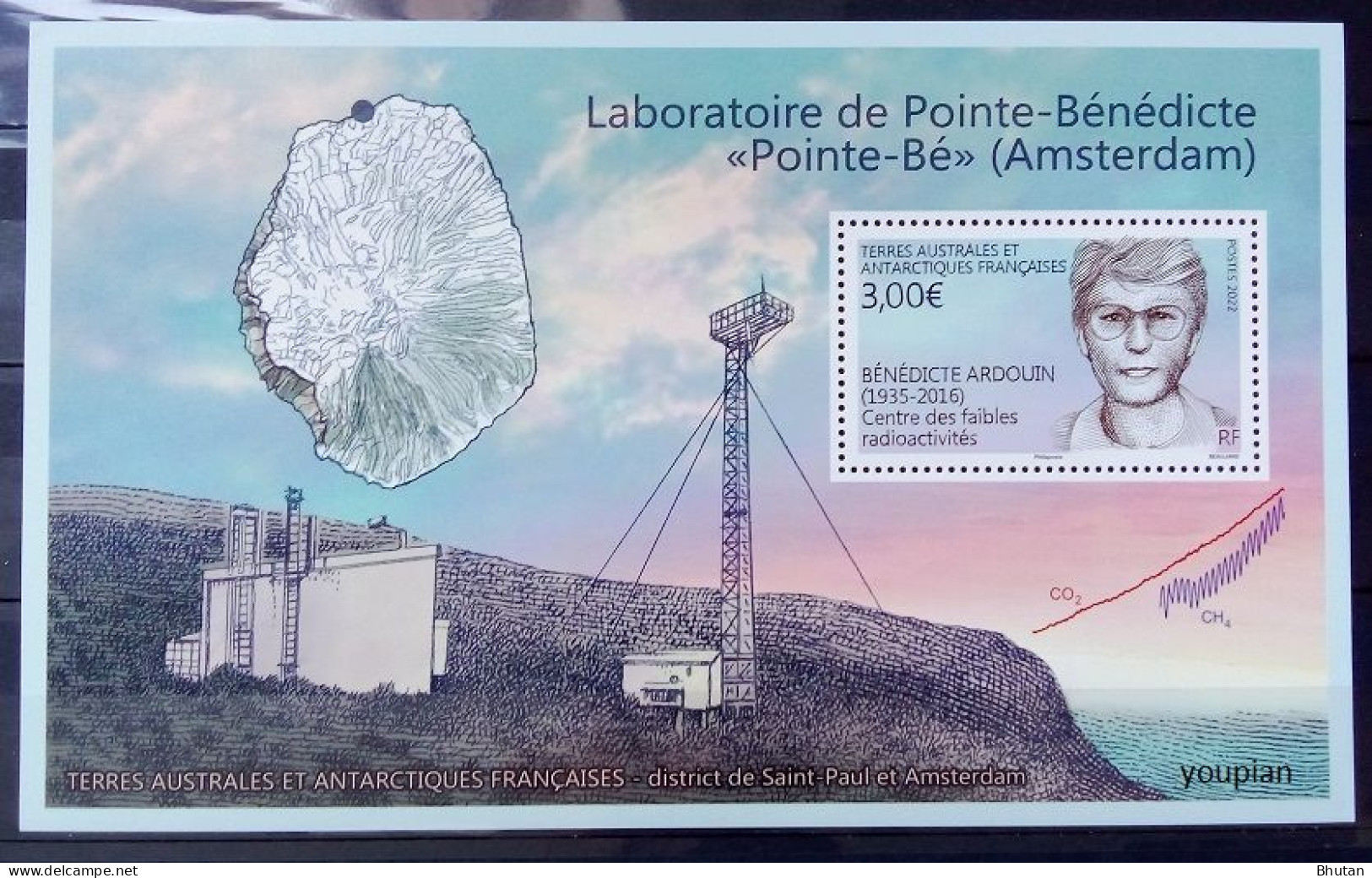 French Antarctic Territories 2022, Bénédicte Point Laboratory, MNH S/S - Neufs