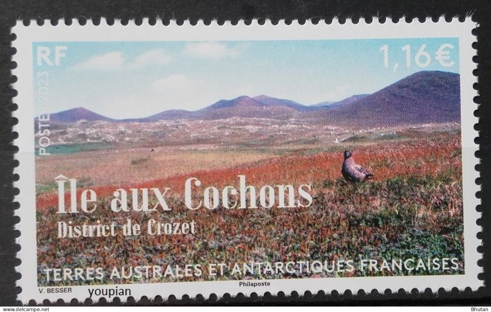 French Antarctic Territories 2023, Cochons Island - Crozet, MNH Single Stamp - Nuevos