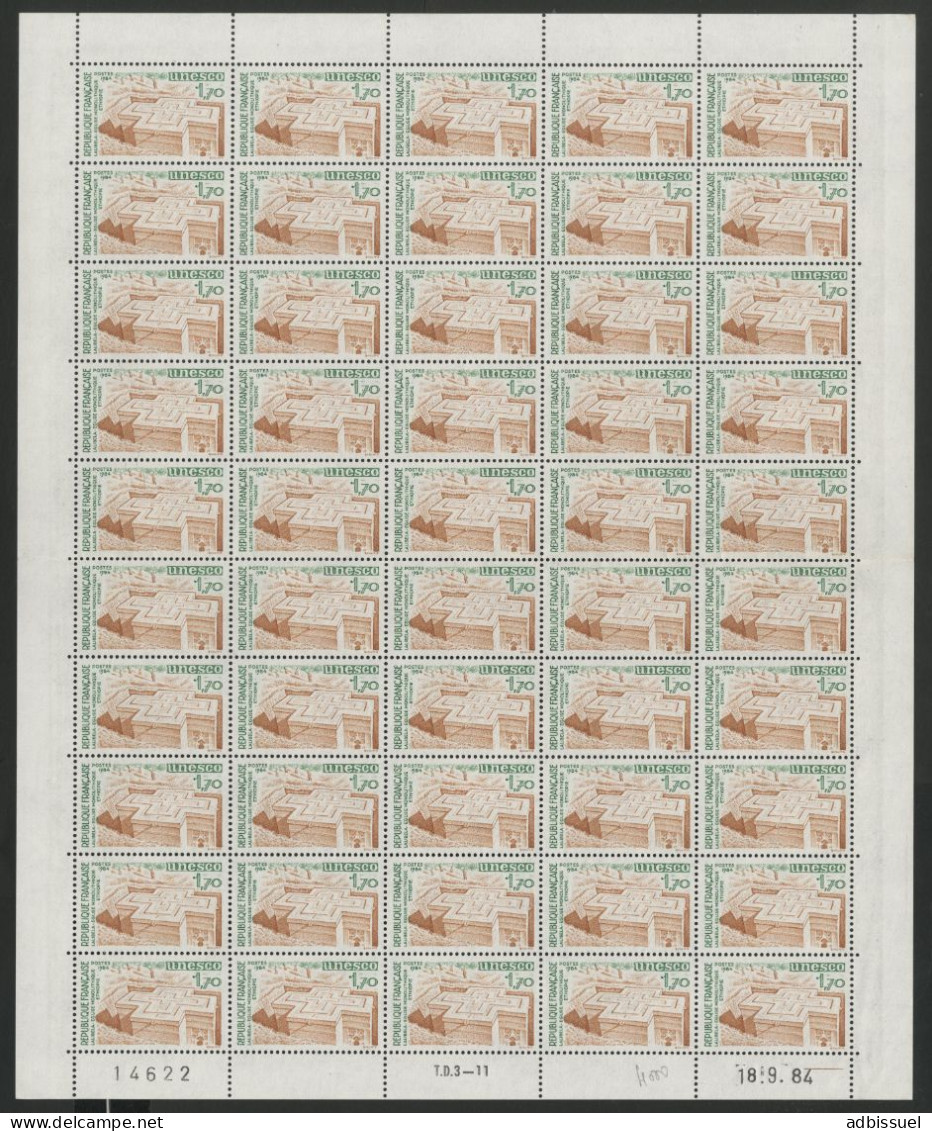 SERVICE N° 79 à 81 Cote 185 € Série De 3 Valeurs En Feuilles De 50 Ex. Neufs ** MNH Voir Suite - Full Sheets