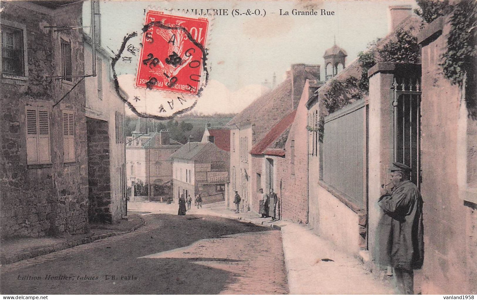 BOISSY L'AILLERIE- La Grande Rue  (colorisée) - Boissy-l'Aillerie
