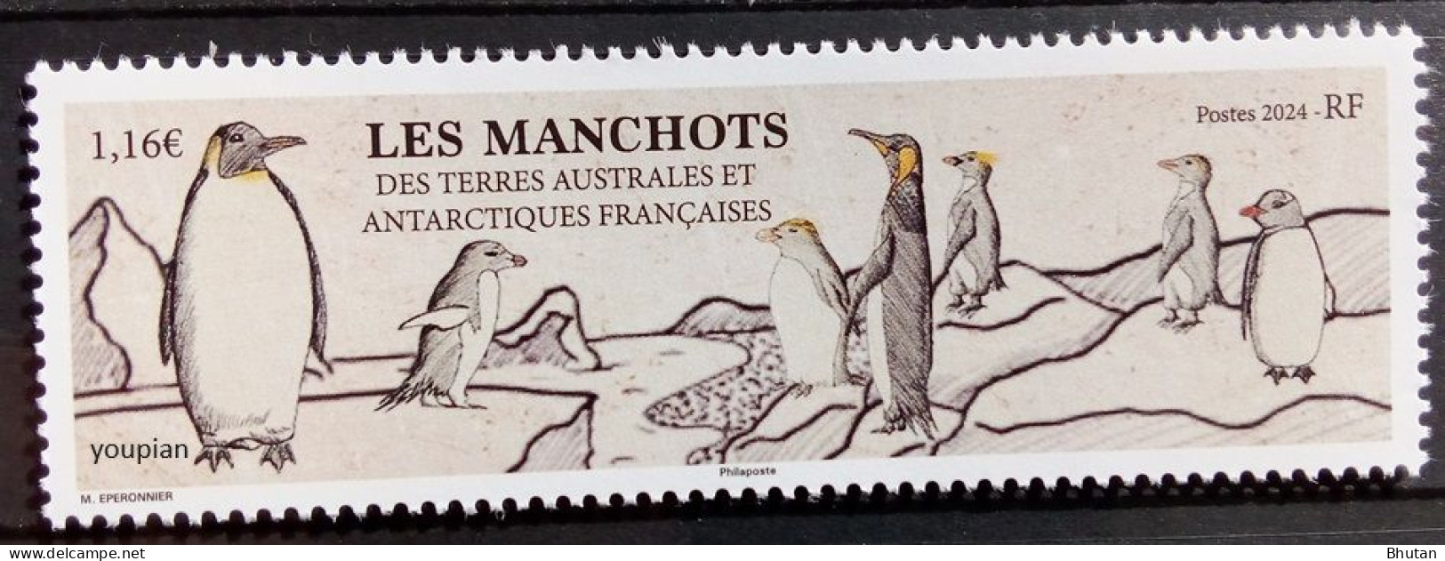 French Antarctic Territories 2024, Penguens, MNH Single Stamp - Neufs