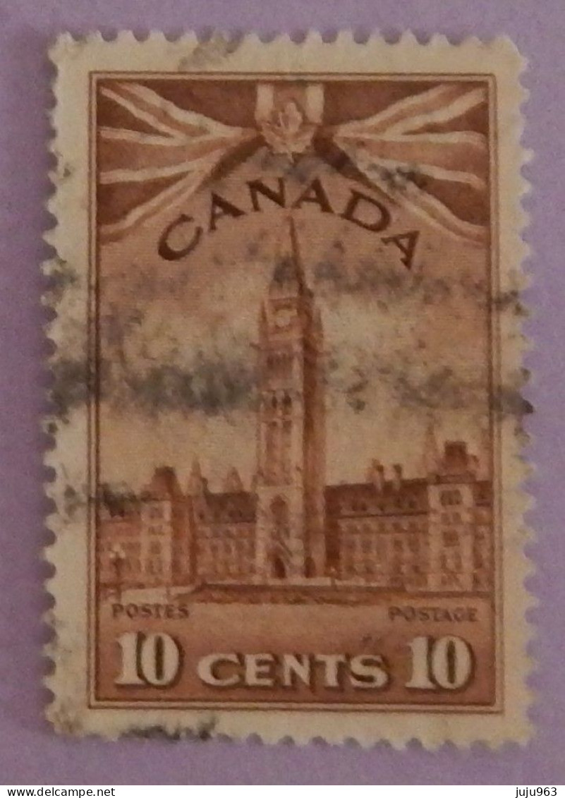 CANADA YT 213 OBLITÉRÉ "LE PARLEMENT" ANNÉES 1943/1948 - Usati