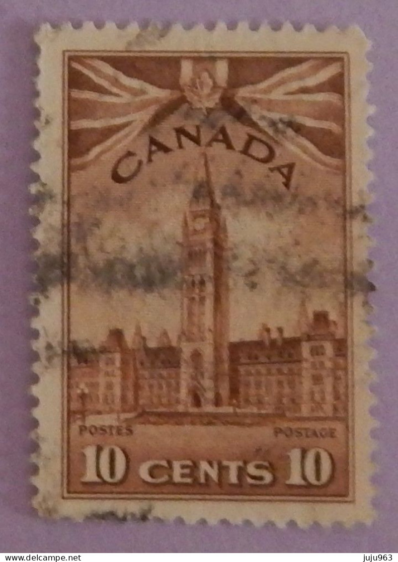 CANADA YT 213 OBLITÉRÉ "LE PARLEMENT" ANNÉES 1943/1948 - Gebraucht