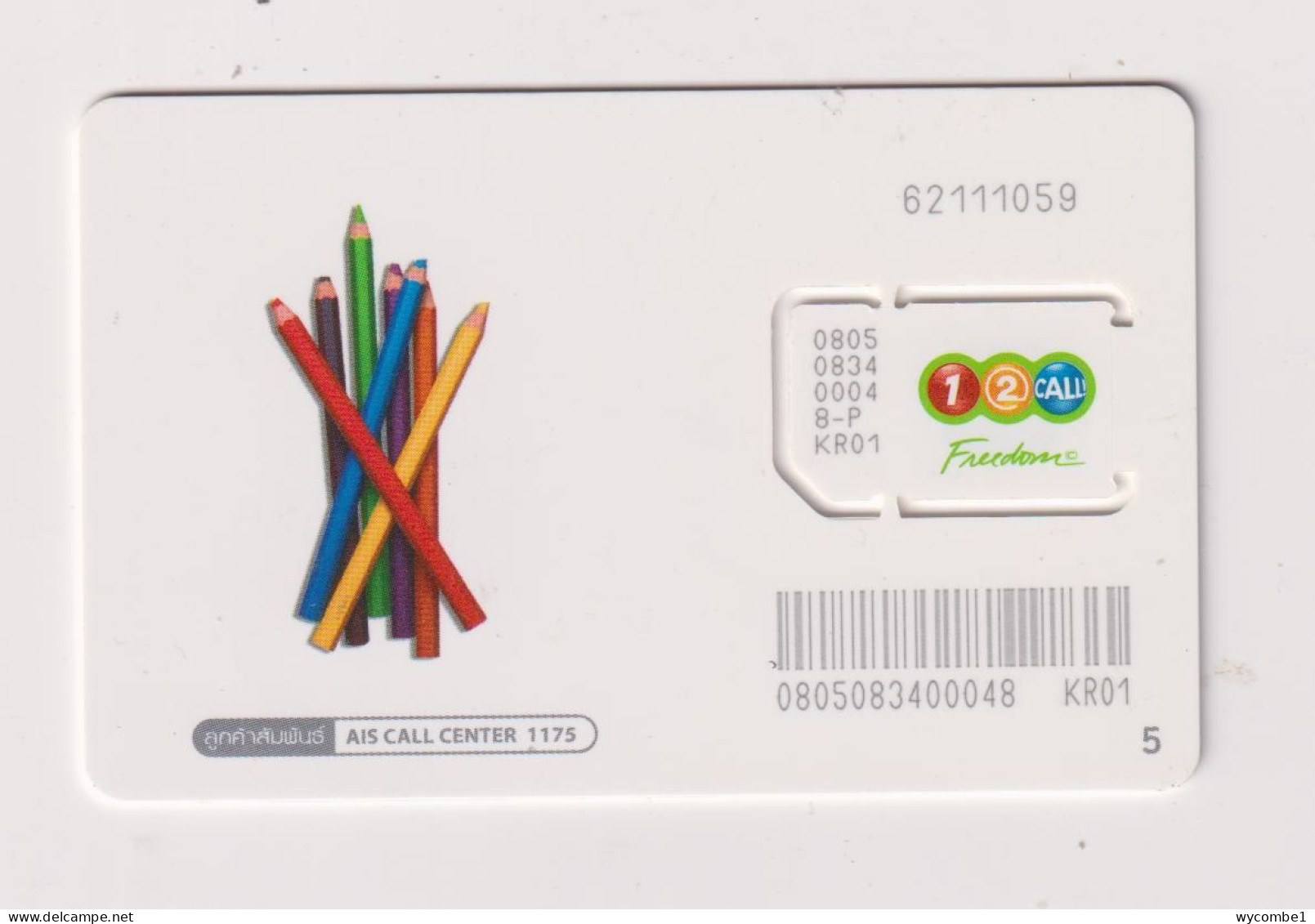 THAILAND - Colour Pencils SIM With Chip Unused  Phonecard - Tailandia