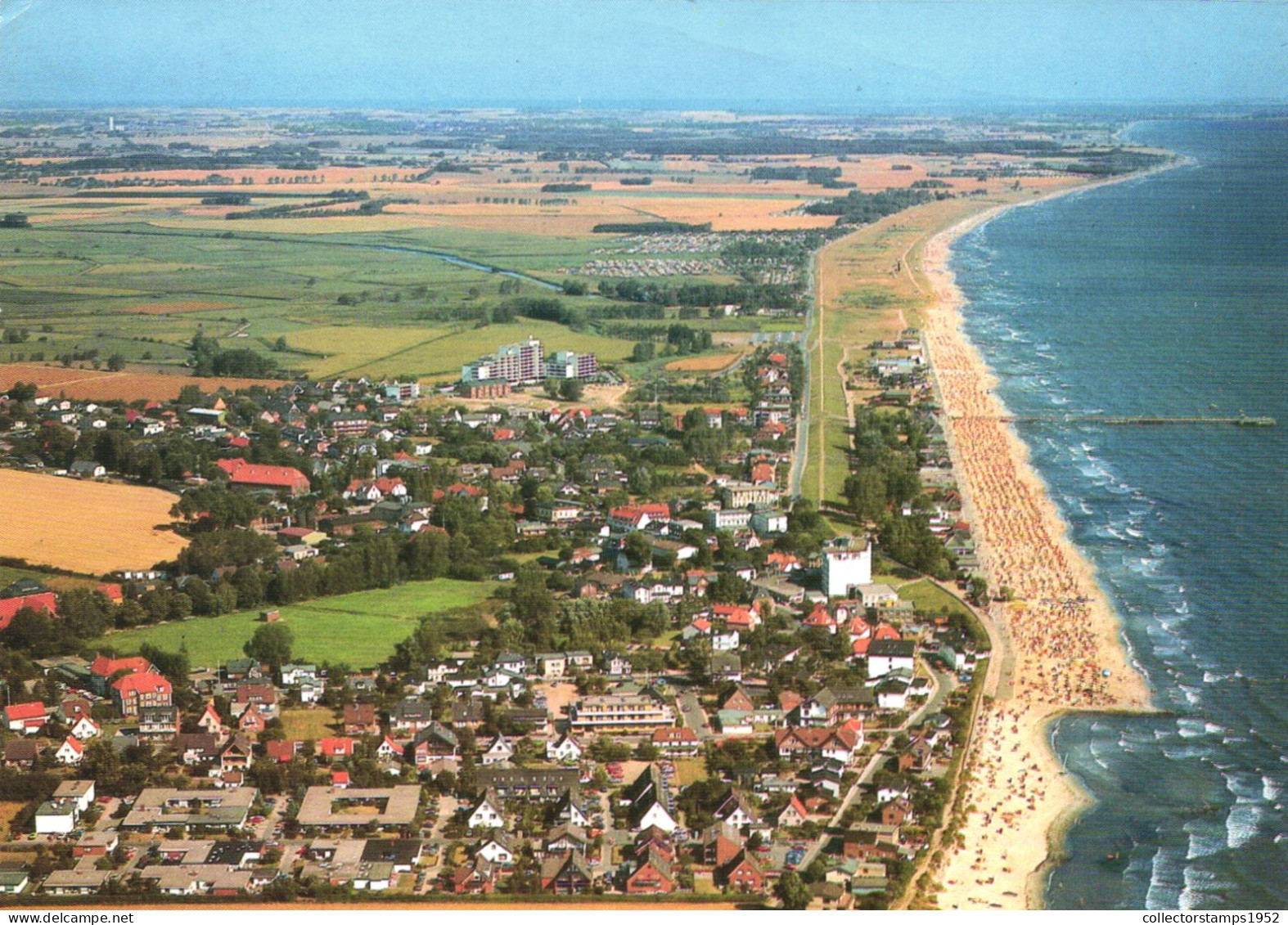 DAHME, BRADENBURG, OSTSEE, ARCHITECTURE, BEACH, PORT, GERMANY, POSTCARD - Dahme