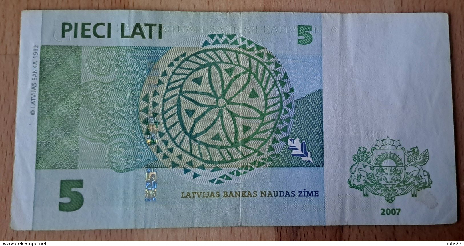 LATVIA LETONIA  , Lettland   5 LATI 2007 - P-53 - Banknote Circulated - Letland