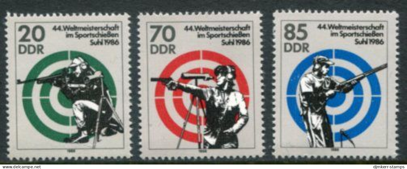 DDR 1986 World Shooting Championship MNH / **.  Michel 3045-47 - Nuevos