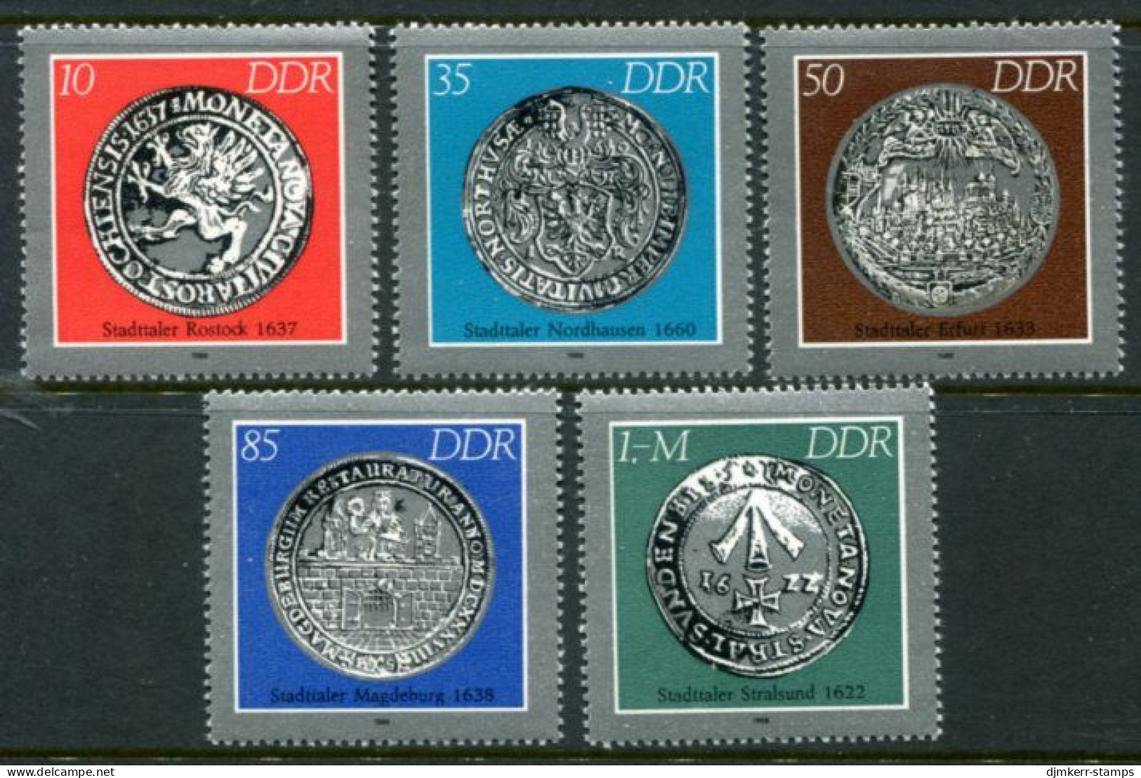 DDR 1986 Historic Coins MNH / **.  Michel 3040-44 - Nuovi
