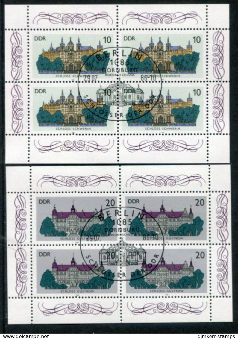 DDR 1986 Castles Sheetlets Used.  Michel 3032-33 Kb - Used Stamps