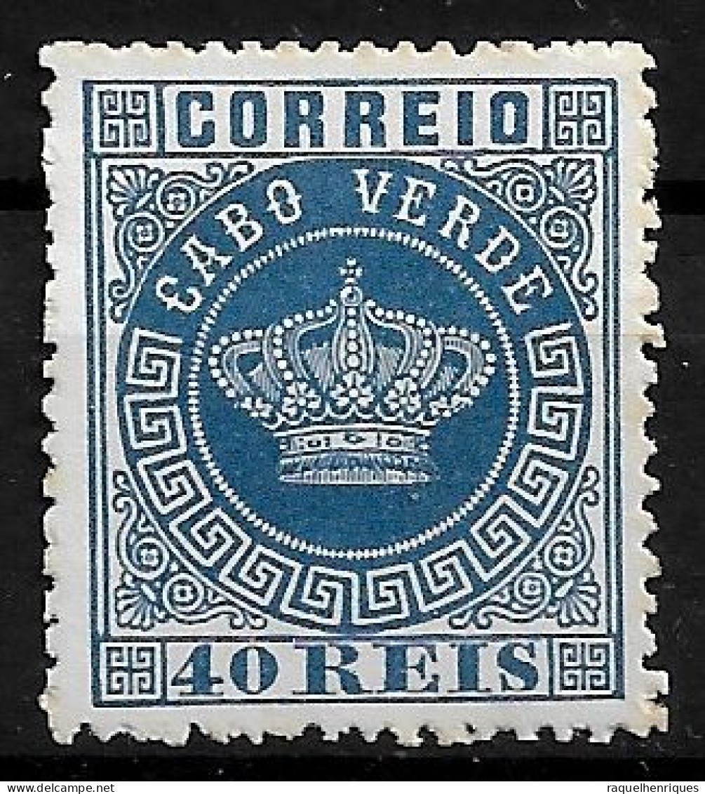 CAPE VERDE 1877 CROWN 40 REIS PERF:13½ M NG (NP#70-P07-L1) - Kaapverdische Eilanden