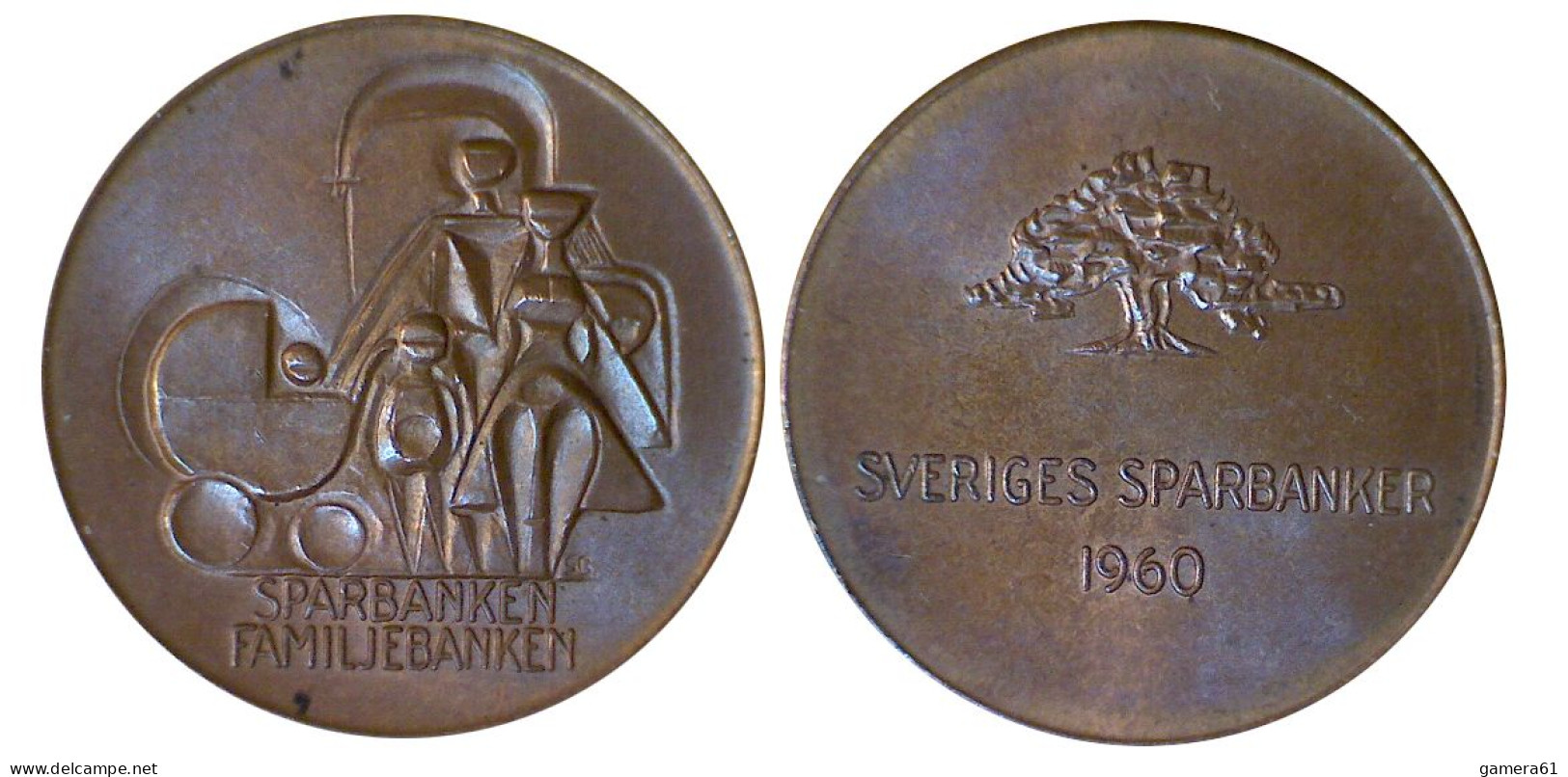 04683 MEDAGLIA MEDAL SVERIGE SPARBANKEN FAMILJABANKEN  1960 - Andere & Zonder Classificatie