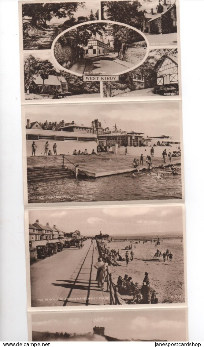 WEST KIRBY LETTER CARD - THE WIRRAL - CHESHIRE - WITH 6 IMAGES INCLUDING THE BATHING POOL - Sonstige & Ohne Zuordnung