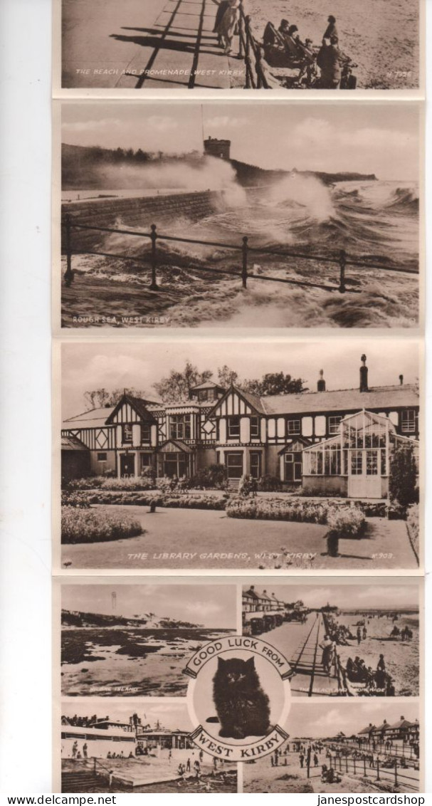 WEST KIRBY LETTER CARD - THE WIRRAL - CHESHIRE - WITH 6 IMAGES INCLUDING THE BATHING POOL - Autres & Non Classés