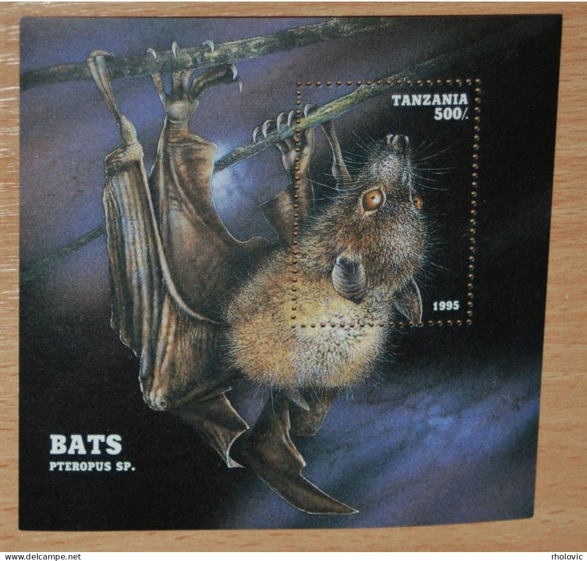 TANZANIA 1995, Bats, Animals, Fauna, Mi #B286, Souvenir Sheet, MNH** - Murciélagos