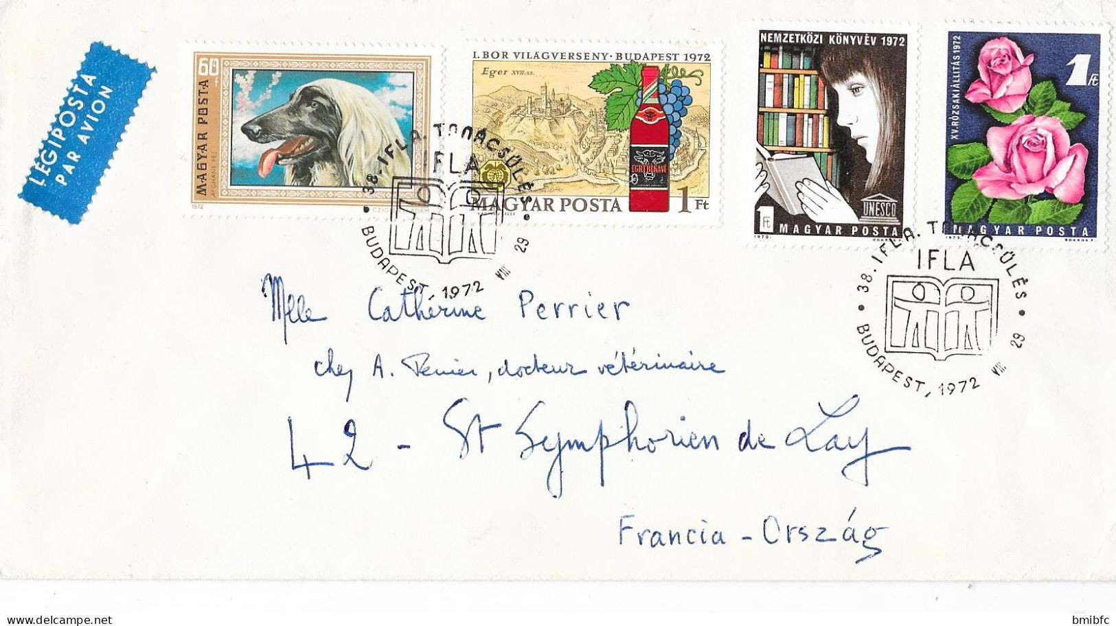 Par Avion Sur Lettre Budapest 1972 - Cartas & Documentos