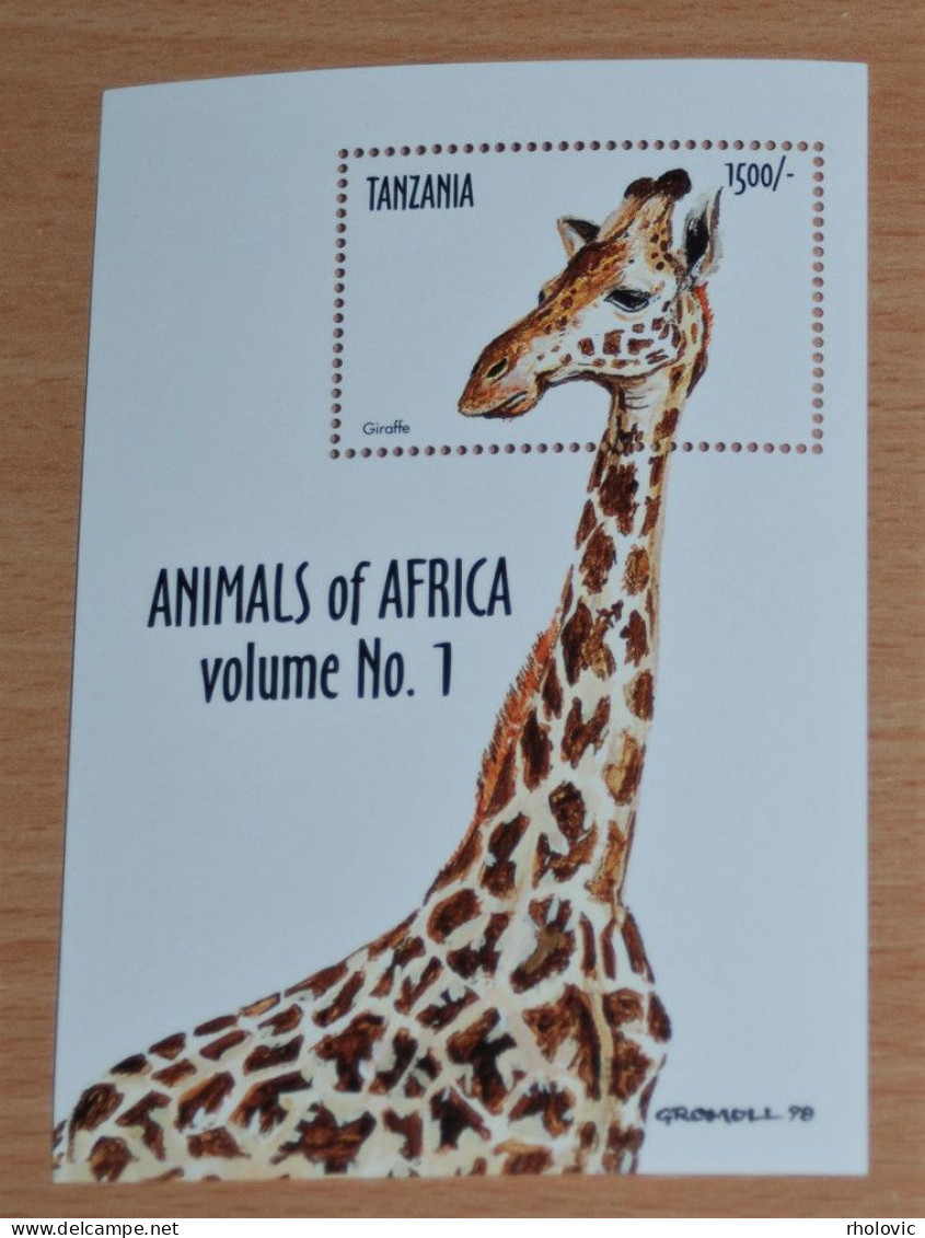 TANZANIA, Giraffe, Animals, Fauna, Souvenir Sheet, MNH** - Giraffes
