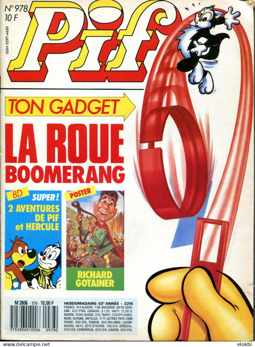 Pif Gadget N°978- BD "La Malédiction De La Poupée (3ème Partie)" [Les 1ère Et 2ème Parties Sont Dans Pif 976 Et 977] - - Pif Gadget