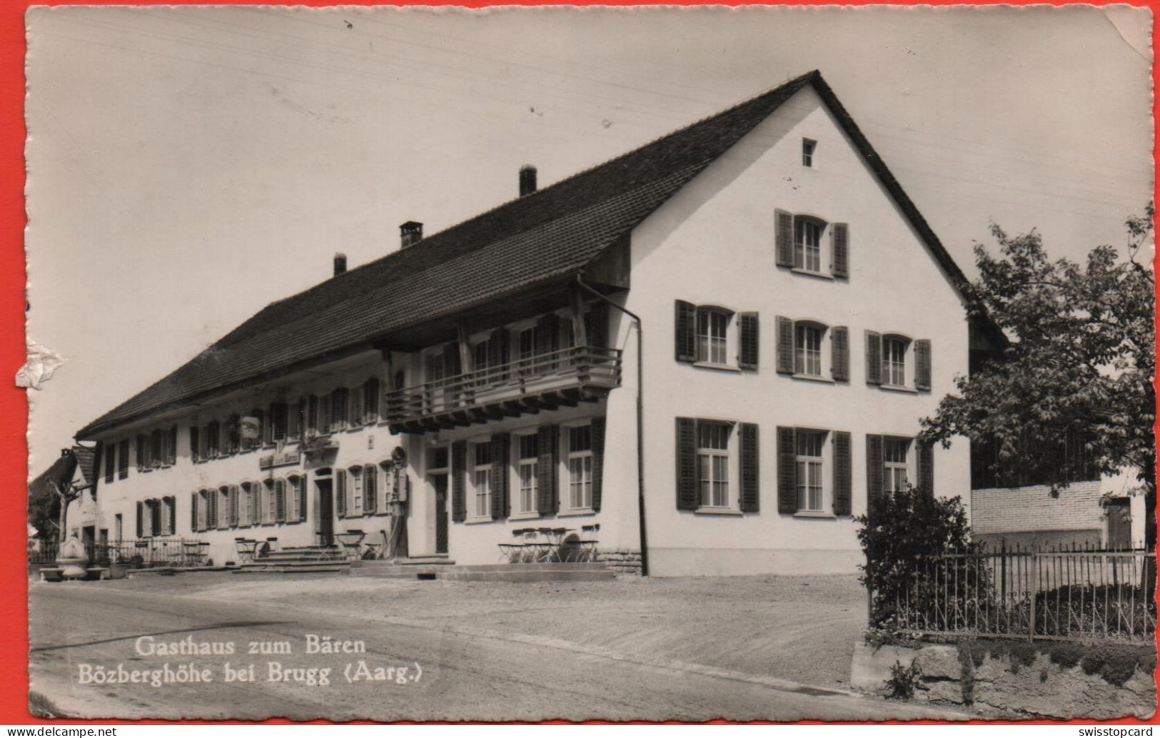 BRUGG Gasthaus Zum Bären BÖZBERGHÖHE Fam. H. Eichenberger, Tanksäule - Brugg