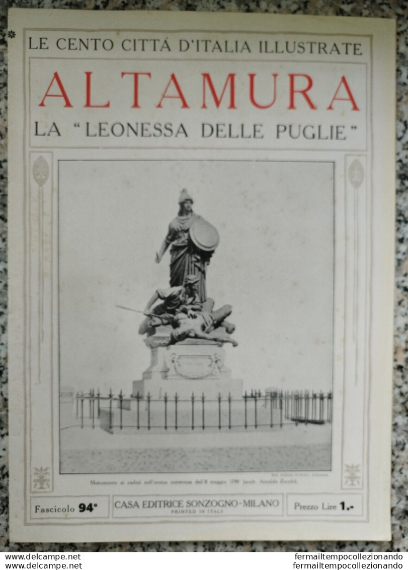 Bi Le Cento Citta' D'italia Illustrate Altamura La Leonessa Delle Puglie Bari - Zeitschriften & Kataloge