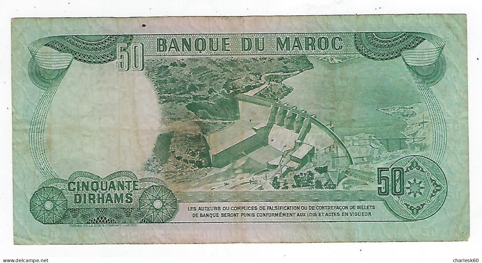 Billet - Maroc - 50 Dirhams - 50 - Dirham - Morocco