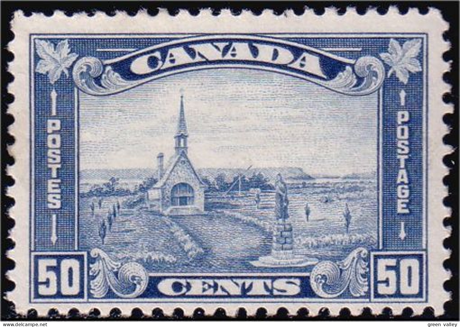 951 Canada 1930 Grand Pré Memorial Church TB VF MH * Neuf #176 CV $300.00 (187) - Unused Stamps