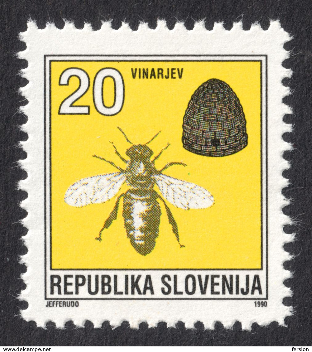 BEE Honeybee Hive - SLOVENIA 1990 Independence Provisory YUGOSLAVIA Essay - Label Vignette Cinderella - Abeilles