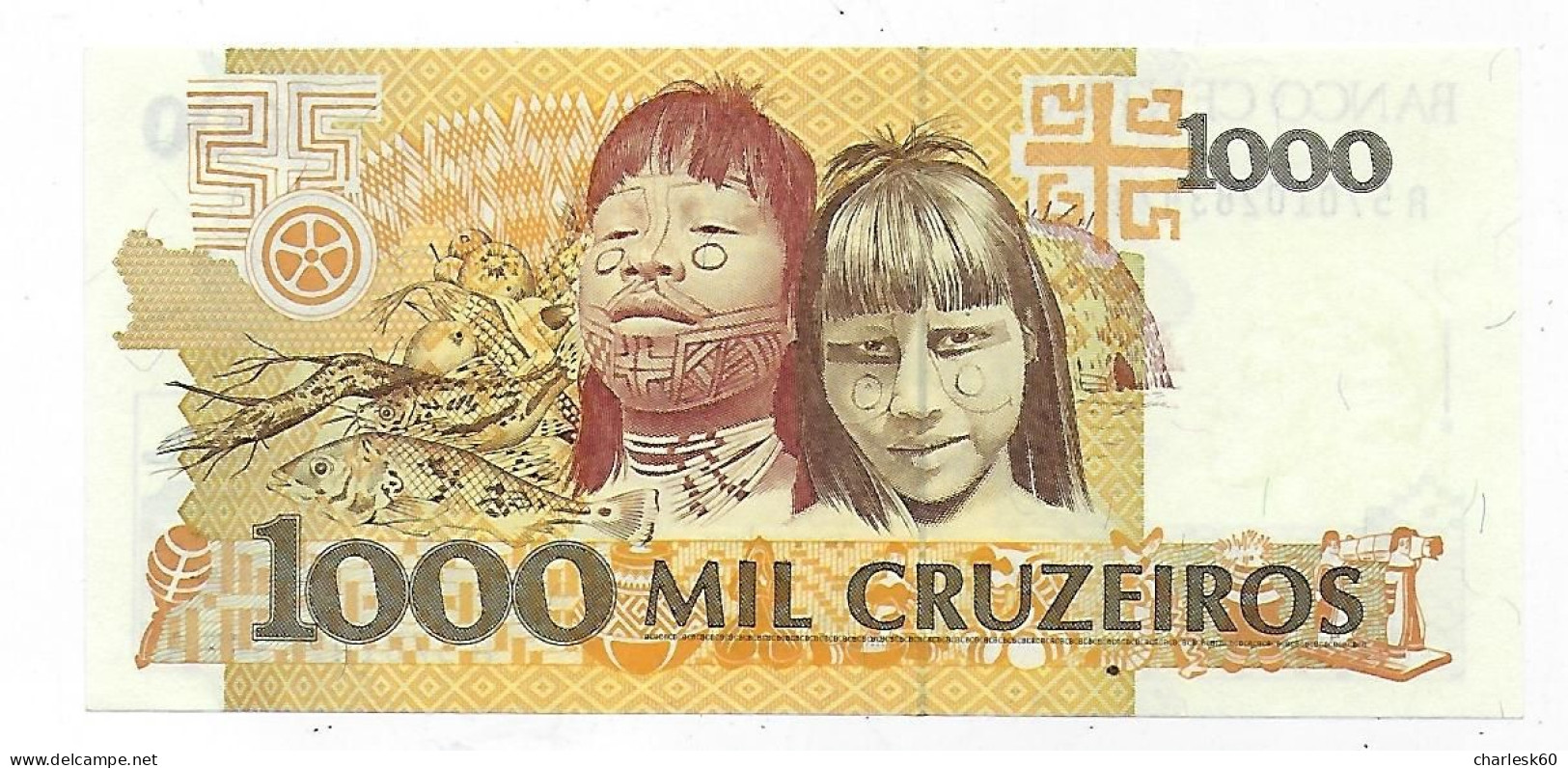 Billet - Brésil - 1000 Cruzeiros - Mil Cruzeiros - Mil - Brazilië