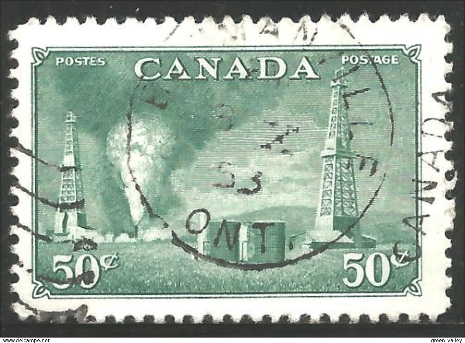 970 Canada 1950 Oil Wells Puits De Pétrole (185) - Usati